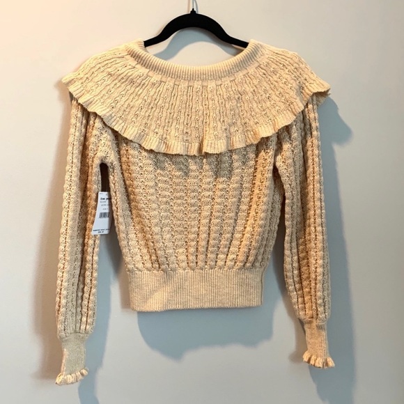 NEW Free People Crazy in Love Sweater in Golden Palm Small - Picture 4 of 6